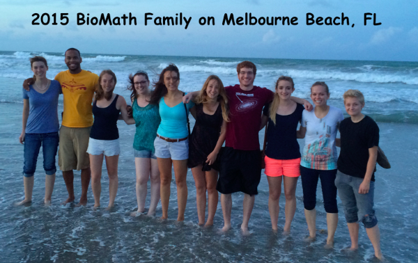 Biomath team on the beach