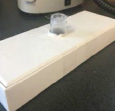 figure 4: coverslip on podium