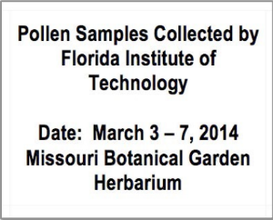 Figure 1: Herbarium Sheet Label