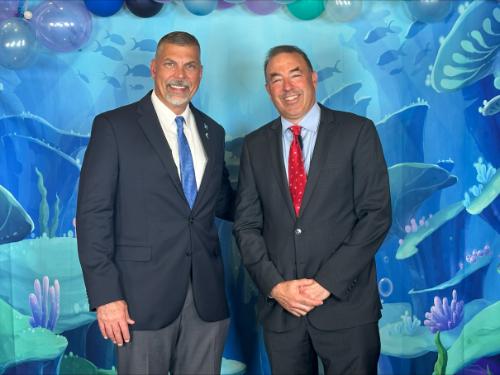 Florida Tech president John Nicklow and CEO of East Coast Zoological Foundation Keith Winsten.