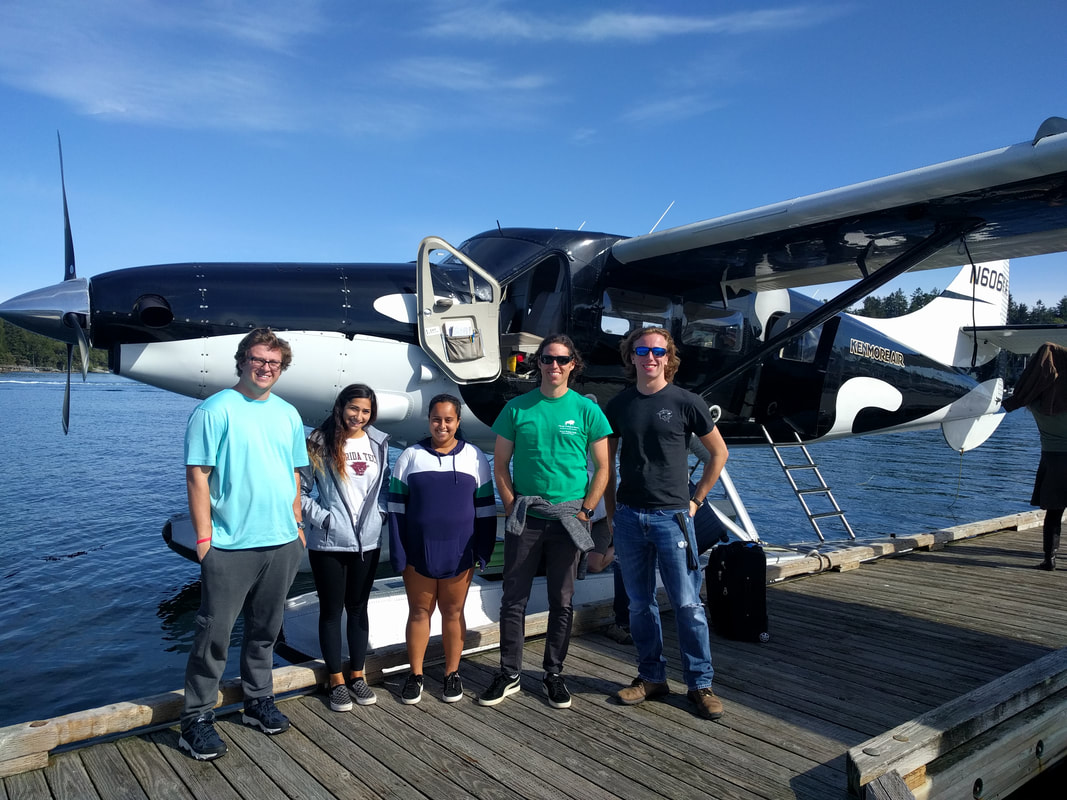 Arriving via orca plane at Friday Harbor Laboratories, San Juan Island.