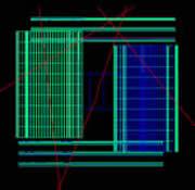 Simulation of muons traversing Cubic Foot Muon Tomography Station