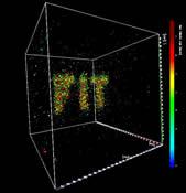Zoomed MT visualization of uranium blocks arranged in