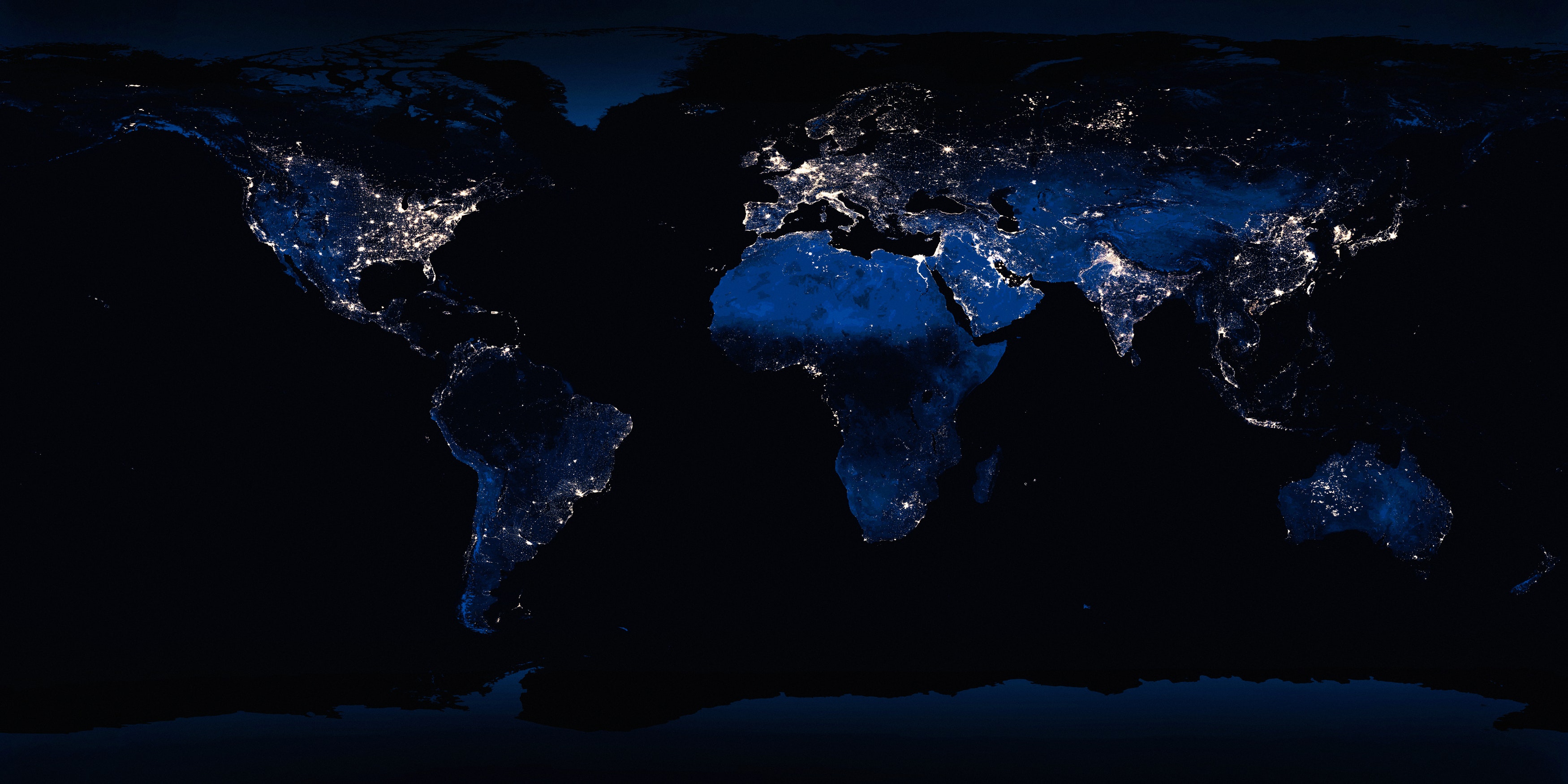 image of earth at night