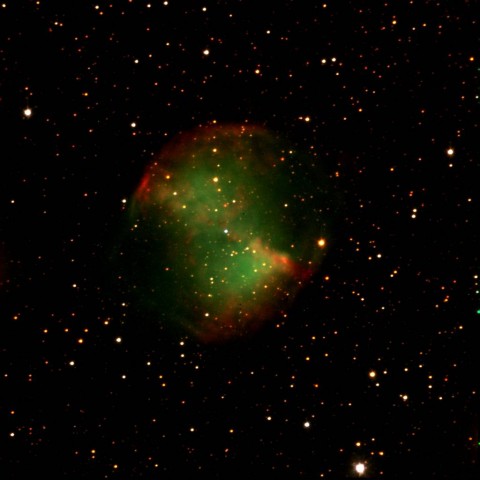 August 2009. M27 - The Dumbell Nebula. Credit: Matt Bourque and Andrew Colson.