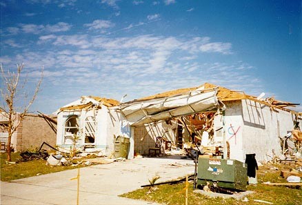 House damaged by tornado